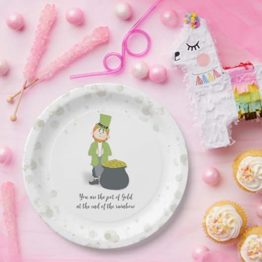 Schattigee St. Patrick's Leprechaun Custom Papieren Bordje (Feest)