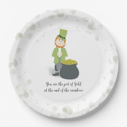 Schattigee St. Patrick's Leprechaun Custom Papieren Bordje (Voorkant)