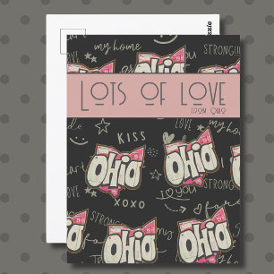 Schattigee staat Ohio veel liefdesgroet Briefkaart