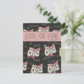 Schattigee staat Ohio veel liefdesgroet Briefkaart (Staand voorkant)