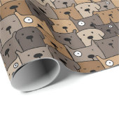 Schattigee stacked dogs cadeaupapier (Rol Hoek)
