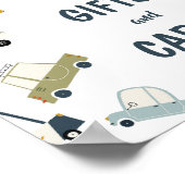 Schattigee stadsauto's Verjaardagsteken Poster (Hoek)