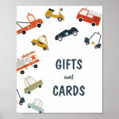 Schattigee stadsauto's Verjaardagsteken Poster (Voorkant)