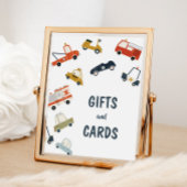 Schattigee stadsauto's Verjaardagsteken Poster