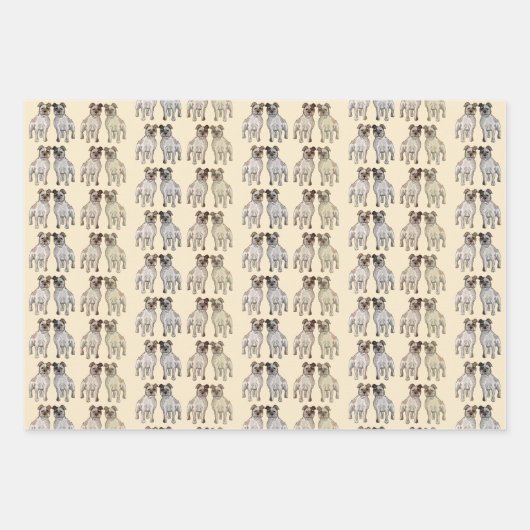 Schattigee Staffordshire Bull Terrier Hondenliefhe Inpakpapier Vel (Voorkant 2)