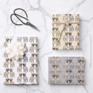 Schattigee Staffordshire Bull Terrier Hondenliefhe Inpakpapier Vel