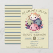 Schattigee stapel van Axolotls Verjaardagsfeest Kaart (Voorkant / Achterkant)