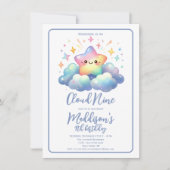 Schattigee Star Cloud 9 Meisjes 9e Verjaardag Kaart (Voorkant)