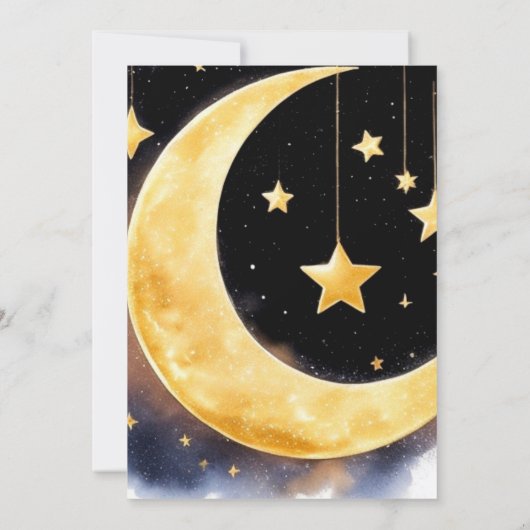 Schattigee Starlit Nacht Verjaardag Kaart (Achterkant)