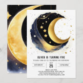 Schattigee Starlit Nacht Verjaardag Kaart (Voorkant / Achterkant)