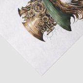 Schattigee Steampunk Bird Gears Cogs Pet Decoupage Tissuepapier (Detail)