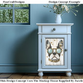 Schattigee Steampunk Boston Terrier Dog K6 Decoupa Tissuepapier