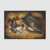 Schattigee Steampunk Bulldog in Goggles BD3 Decoup Tissuepapier (Voorkant)