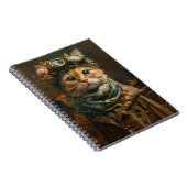 Schattigee Steampunk Cat grillige kleding A5 Journ Notitieboek (Rechterzijde)