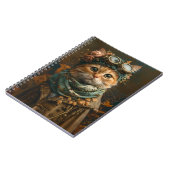 Schattigee Steampunk Cat grillige kleding A5 Journ Notitieboek (Linkerzijde)