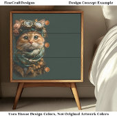 Schattigee Steampunk Cat grillige kleding AY1 Deco Tissuepapier