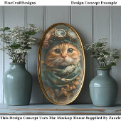 Schattigee Steampunk Cat grillige kleding AY1 Deco Tissuepapier