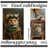 Schattigee Steampunk Cat Whimsical Attyre A5L Deco Tissuepapier