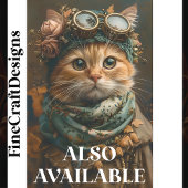 Schattigee Steampunk Cat Whimsical Attyre A5R Deco Tissuepapier