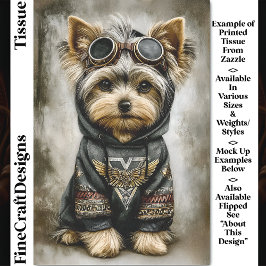 Schattigee Steampunk Dog in Hoodie DS3L Decoupage Tissuepapier
