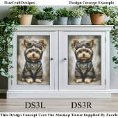 Schattigee Steampunk Dog in Hoodie DS3R Decoupage Tissuepapier