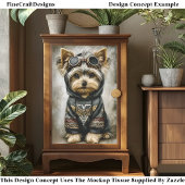 Schattigee Steampunk Dog in Hoodie DS3R Decoupage Tissuepapier