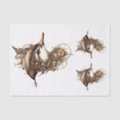 Schattigee Steampunk Duck Gears Cogs Pet Decoupage Tissuepapier (Voorkant)