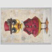 Schattigee Steampunk Duckling In Coat & Pet K7 Dec Tissuepapier (Voorkant)