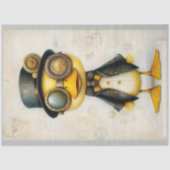 Schattigee Steampunk Duckling in Kleding K8 Decoup Tissuepapier (Voorkant)