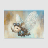 Schattigee Steampunk Flying Rhino + Wings AW5 Deco Tissuepapier (Voorkant)