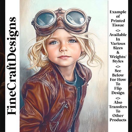 Schattigee Steampunk Girl Aviator Goggles W9 Decou Tissuepapier