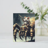 Schattigee Steampunk Hamster en Spider Briefkaart (Staand voorkant)