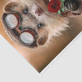 Schattigee Steampunk Hedgehog + Flower AH4 Decoupa Tissuepapier (Detail)