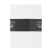 Schattigee steampunk kat met klokken en tandwielen uitnodigingen wikkel (Achterkant Voorbeeld)