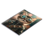 Schattigee Steampunk Schattige Cat Kitten G1 Notitieboek (Linkerzijde)
