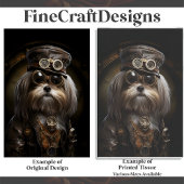 Schattigee Steampunk Shih Tzu Dog Painting D4R Dec Tissuepapier