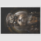 Schattigee Steampunk Shih Tzu Dog Painting D4R Dec Tissuepapier (Voorkant)