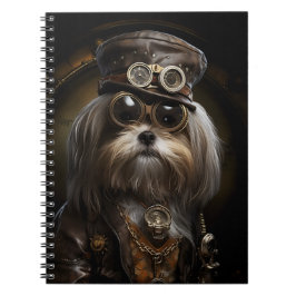 Schattigee Steampunk Shih Tzu Dog Painting D4R Nie Notitieboek