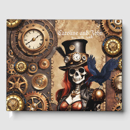 Schattigee Steampunk Skelet Gastenboek