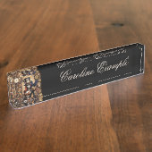 Schattigee Steampunk Skelet Naambordje (Zijkant)