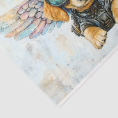 Schattigee Steampunk Vliegende Puppy Hond AW3 Deco Tissuepapier (Detail)