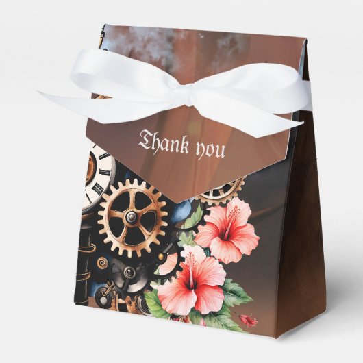 Schattigee steampunk vrouwen bedankdoosjes (Voorkant Zijde)