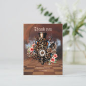 Schattigee steampunk vrouwen briefkaart (Staand voorkant)