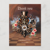 Schattigee steampunk vrouwen briefkaart (Voorkant)