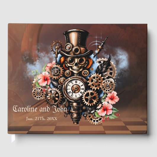 Schattigee steampunk vrouwen gastenboek (Voorkant)