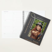 Schattigee Steampunk Warrior Heart Quote Grijs Dag Planner (Display)