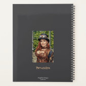 Schattigee Steampunk Warrior Heart Quote Grijs Dag Planner (Achterkant)