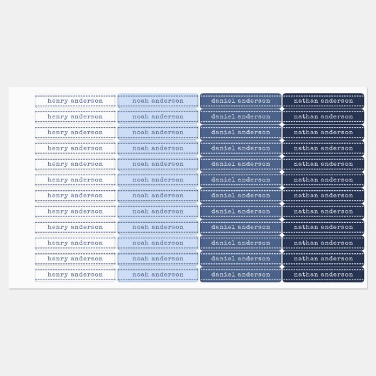 Schattigee steken Blueberry waterdichte jongens na Labels (Vel)