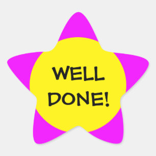 Schattigee ster sticker voor kinderen aanmoediging