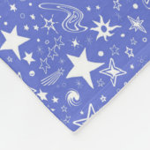 Schattigee sterren en kosmos blauw fleece deken (Hoek)